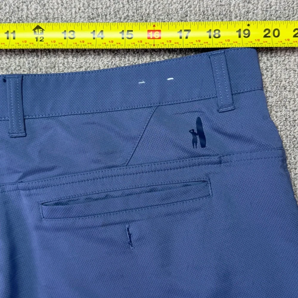 Johnnie-O Mens Blue Performance Stretch Golf Flat Front Shorts Size 38 NWOT